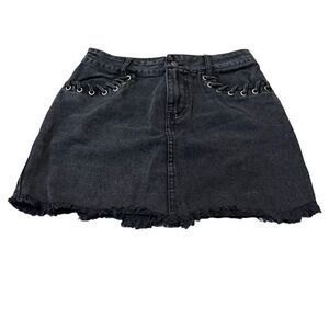 Dainty Hooligan Women's Black Denim Jean Skirt